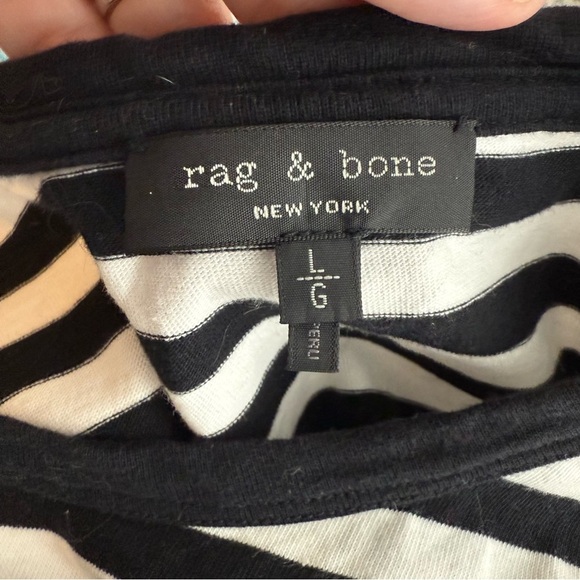 Rag & Bone Brit Striped Side Slit Midi Tank Dress size L - Picture 4 of 5